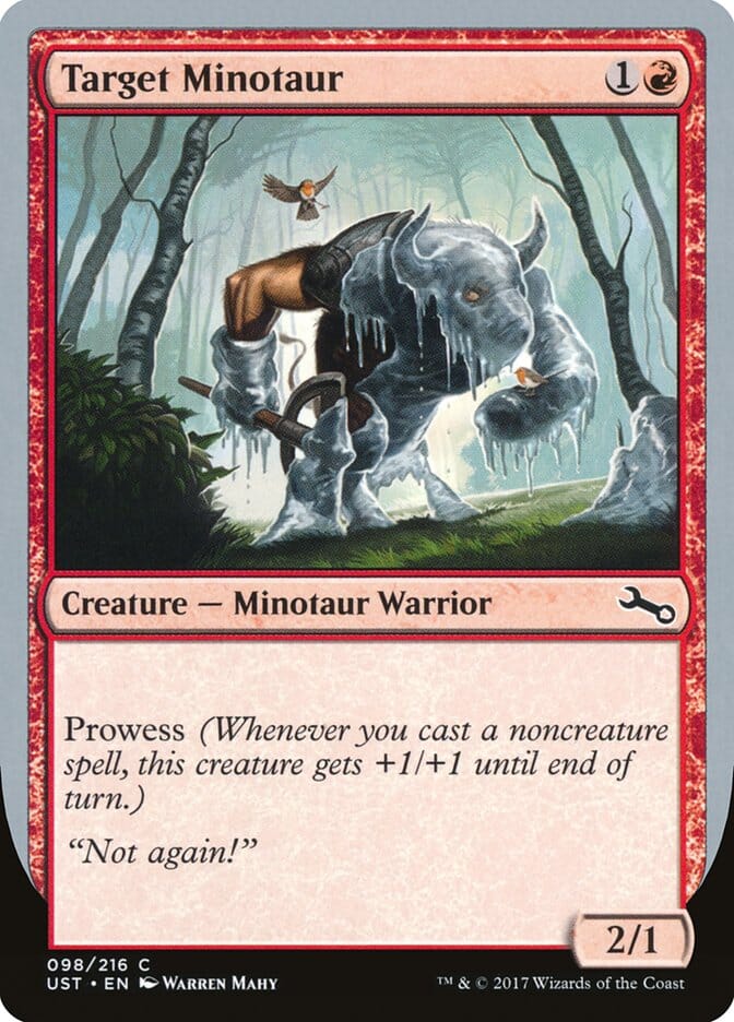 Target Minotaur (Ice Art) [Unstable] MTG Single Magic: The Gathering  | Multizone: Comics And Games