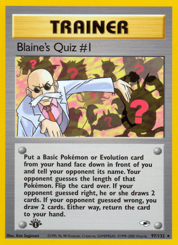 Blaine's Quiz #1 (97/132) [Gym Heroes 1st Edition] Pokemon Single Pokémon  | Multizone: Comics And Games