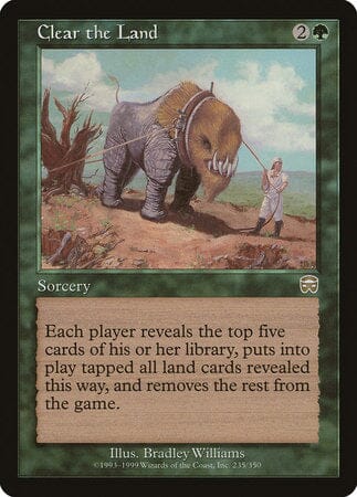 Clear the Land [Mercadian Masques] MTG Single Magic: The Gathering  | Multizone: Comics And Games