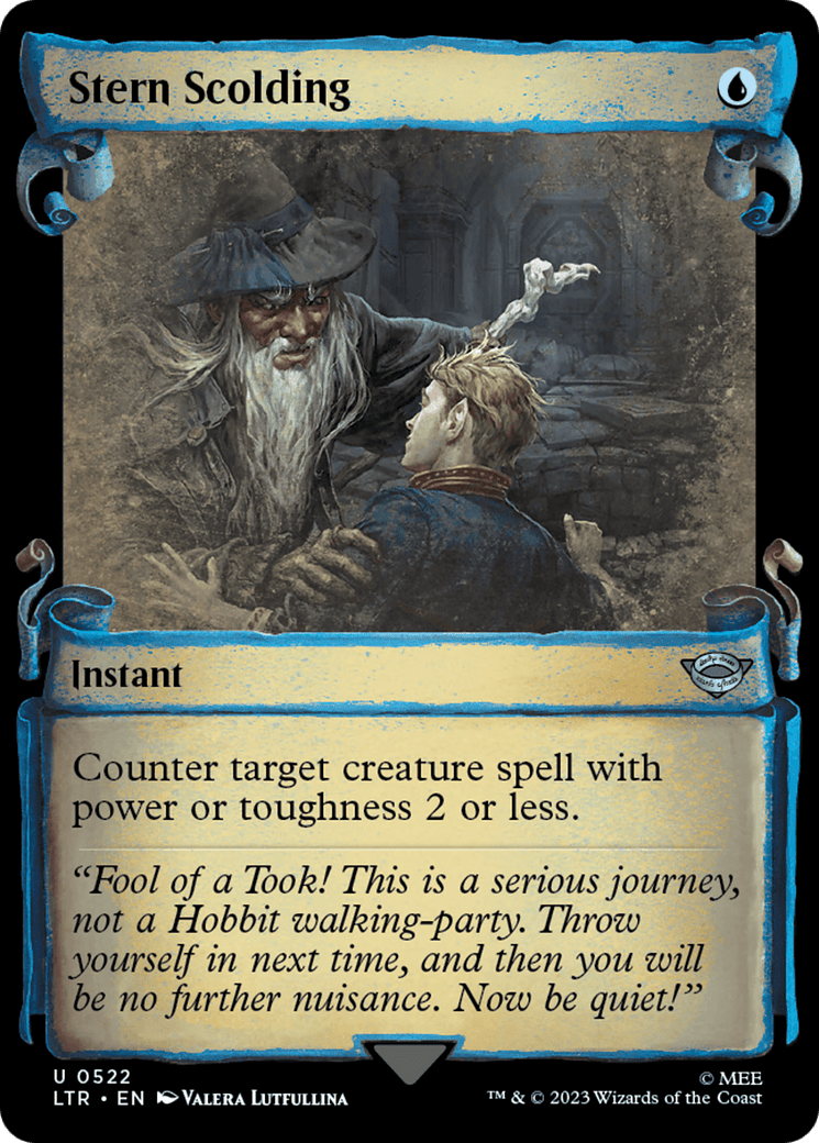 Stern Scolding [The Lord of the Rings: Tales of Middle-Earth Showcase Scrolls] MTG Single Magic: The Gathering  | Multizone: Comics And Games