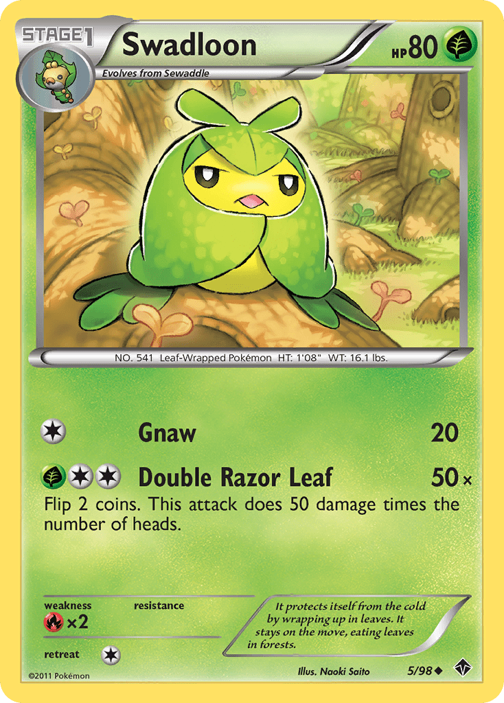 Swadloon (5/98) [Black & White: Emerging Powers] Pokemon Single Pokémon  | Multizone: Comics And Games