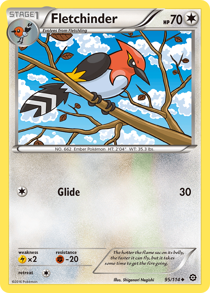 Fletchinder (95/114) [XY: Steam Siege] Pokemon Single Pokémon  | Multizone: Comics And Games