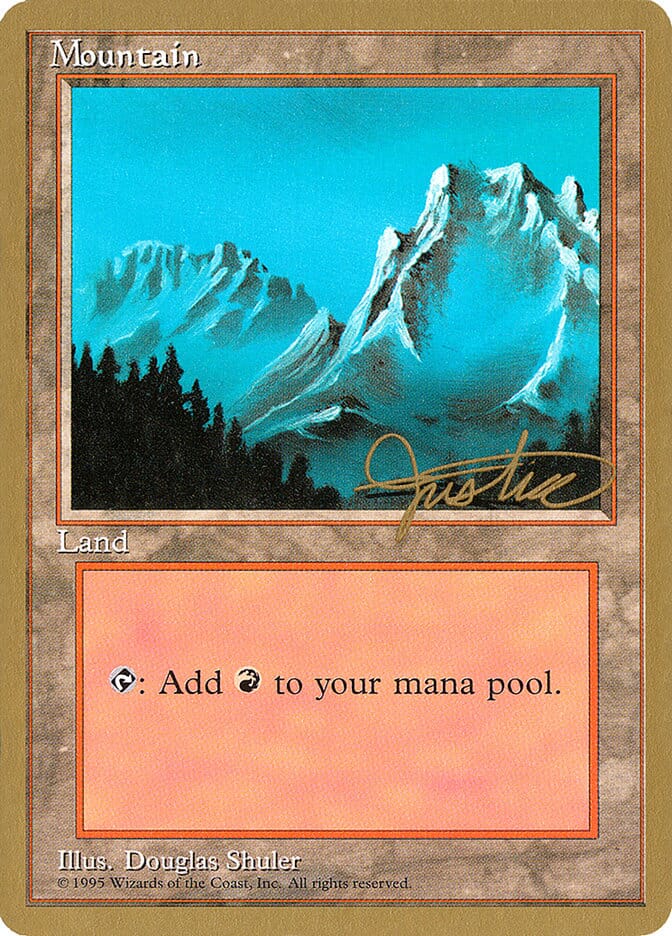 Mountain (mj374) (Mark Justice) [Pro Tour Collector Set] MTG Single Magic: The Gathering  | Multizone: Comics And Games