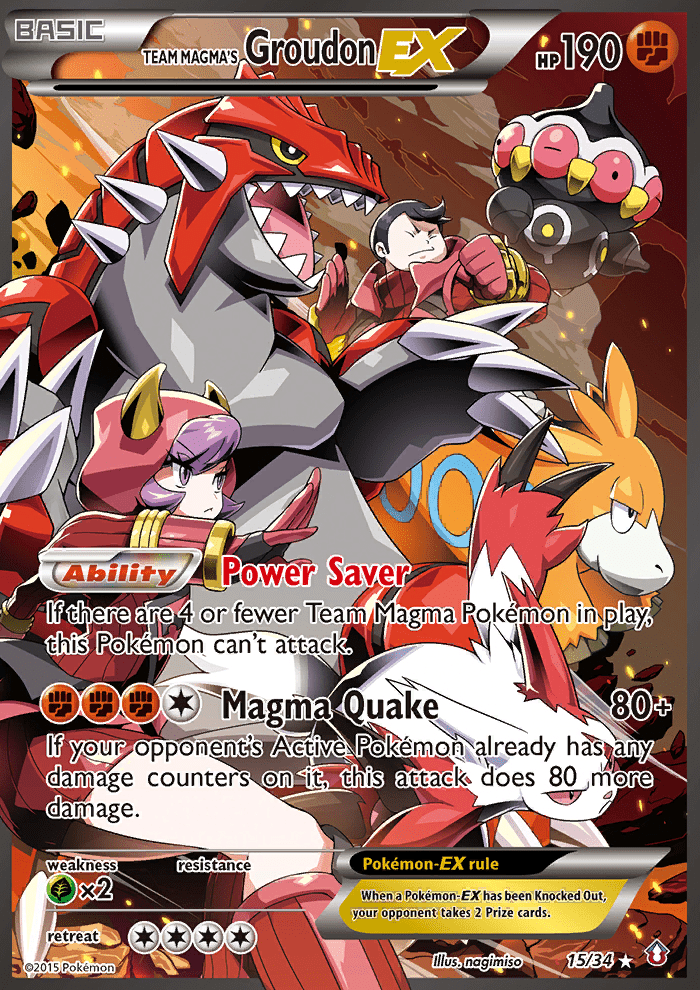 Team Magma's Groudon ex (15/34) [XY: Double Crisis] Pokemon Single Pokémon  | Multizone: Comics And Games