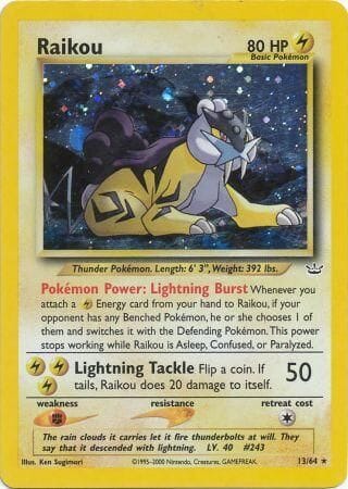 Raikou (13/64) [Neo Revelation Unlimited] Pokemon Single Pokémon  | Multizone: Comics And Games