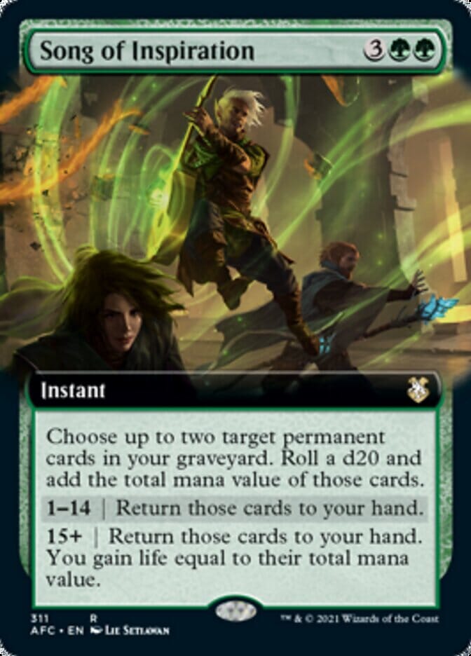Song of Inspiration (Extended) [Dungeons & Dragons: Adventures in the Forgotten Realms Commander] MTG Single Magic: The Gathering  | Multizone: Comics And Games