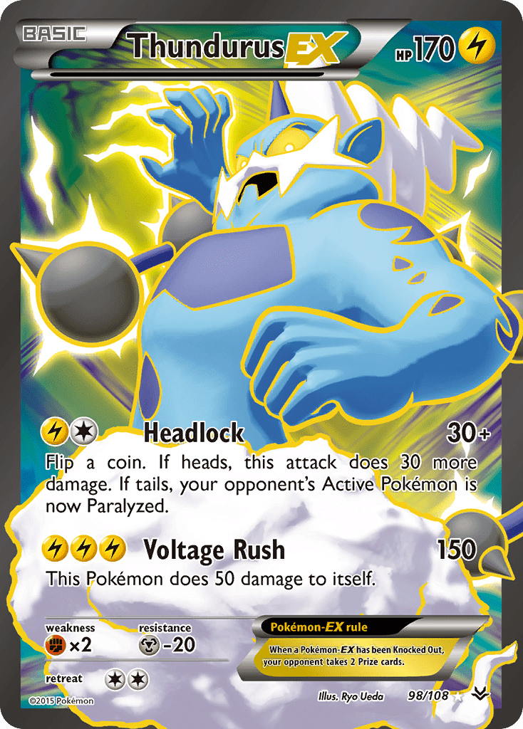 Thundurus EX (98/108) [XY: Roaring Skies] Pokemon Single Pokémon  | Multizone: Comics And Games