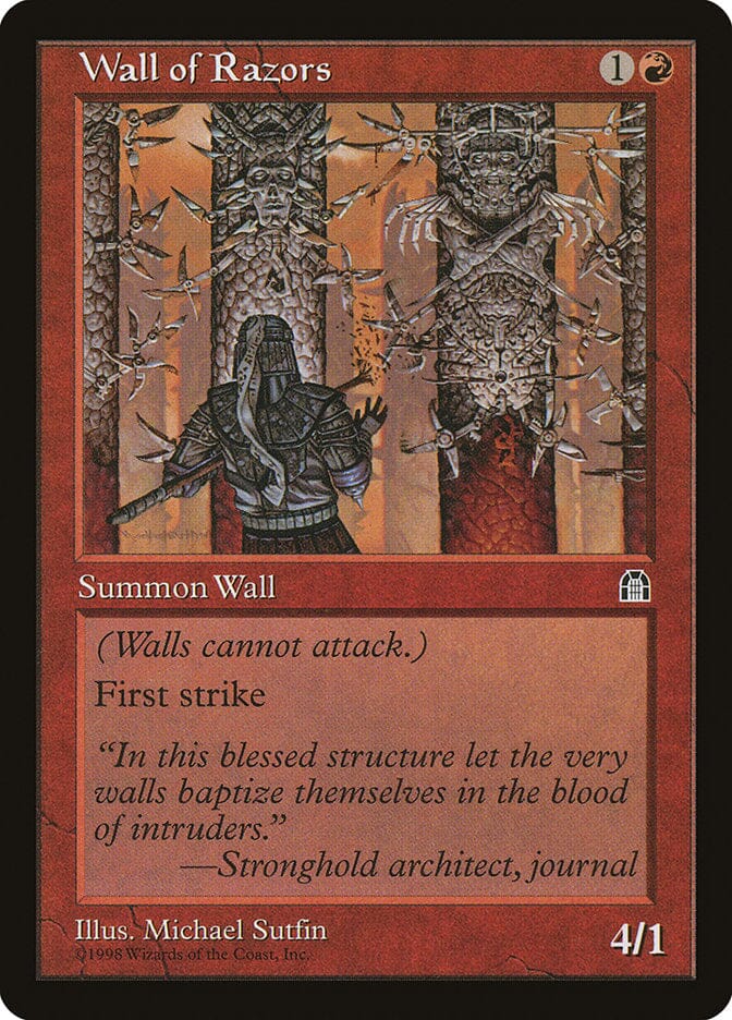 Wall of Razors [Stronghold] MTG Single Magic: The Gathering  | Multizone: Comics And Games