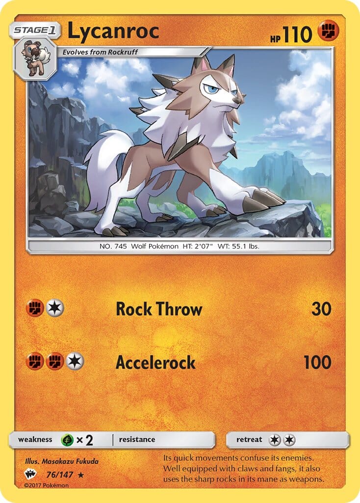 Lycanroc (76/147) (Theme Deck Exclusive) [Sun & Moon: Burning Shadows] Pokemon Single Pokémon  | Multizone: Comics And Games