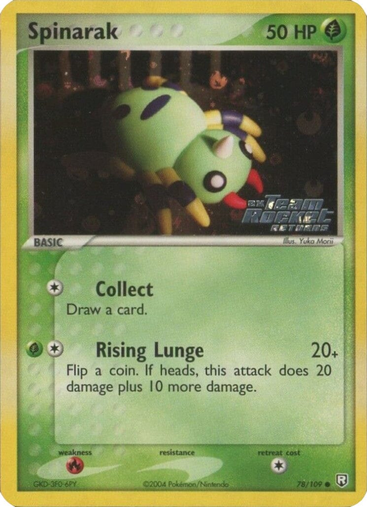 Spinarak (78/109) (Stamped) [EX: Team Rocket Returns] Pokemon Single Pokémon  | Multizone: Comics And Games