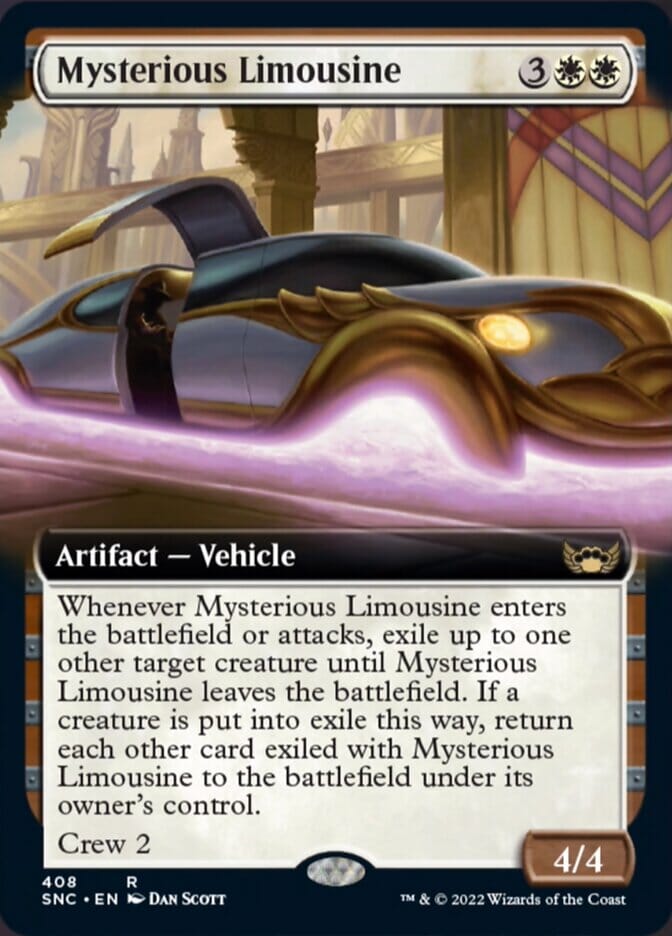 Mysterious Limousine (Extended Art) [Streets of New Capenna] MTG Single Magic: The Gathering  | Multizone: Comics And Games