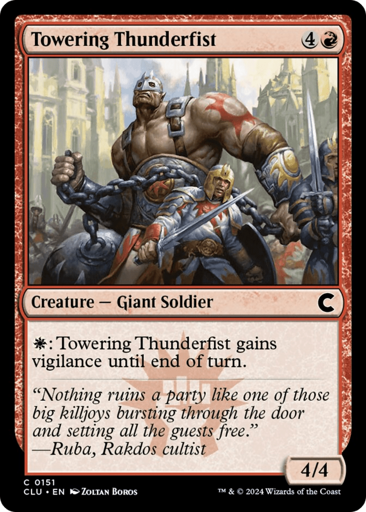 Towering Thunderfist [Ravnica: Clue Edition] MTG Single Magic: The Gathering  | Multizone: Comics And Games