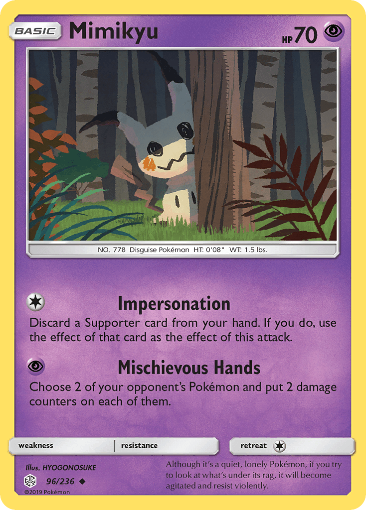 Mimikyu (96/236) [Sun & Moon: Cosmic Eclipse] Pokemon Single Pokémon  | Multizone: Comics And Games
