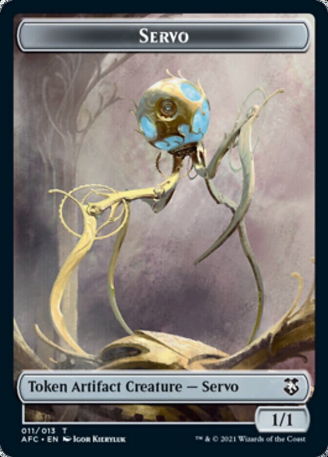 Servo // Treasure Double-sided Token [Dungeons & Dragons: Adventures in the Forgotten Realms Commander Tokens] MTG Single Magic: The Gathering  | Multizone: Comics And Games