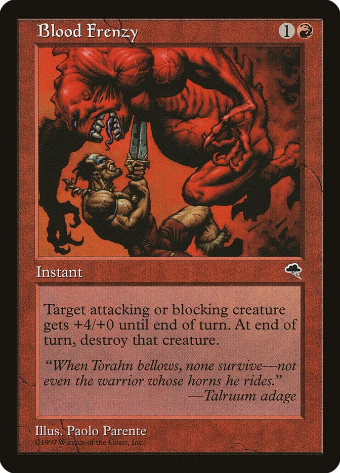 Blood Frenzy [Tempest] MTG Single Magic: The Gathering  | Multizone: Comics And Games