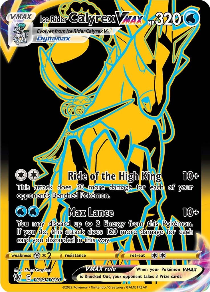 Ice Rider Calyrex VMAX (TG29/TG30) [Sword & Shield: Astral Radiance] Pokemon Single Pokémon  | Multizone: Comics And Games