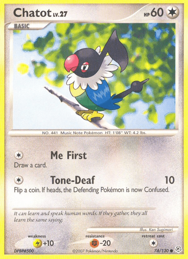 Chatot (74/130) [Diamond & Pearl: Base Set] Pokemon Single Pokémon  | Multizone: Comics And Games