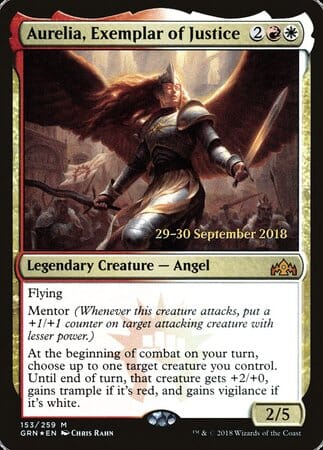 Aurelia, Exemplar of Justice [Guilds of Ravnica Promos] MTG Single Magic: The Gathering  | Multizone: Comics And Games