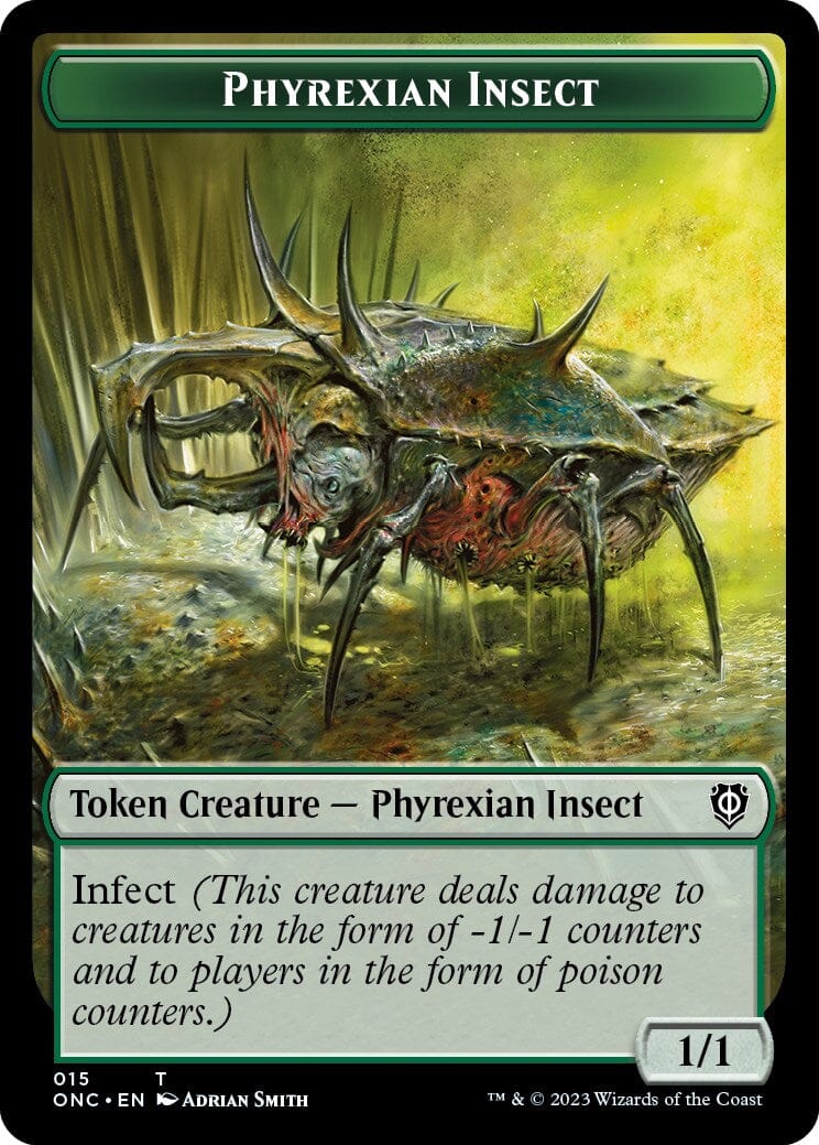 Phyrexian Mite // Phyrexian Insect Double-Sided Token [Phyrexia: All Will Be One Commander Tokens] MTG Single Magic: The Gathering  | Multizone: Comics And Games