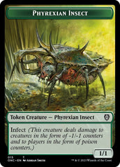 Phyrexian Wurm // Phyrexian Insect Double-Sided Token [Phyrexia: All Will Be One Commander Tokens] MTG Single Magic: The Gathering  | Multizone: Comics And Games