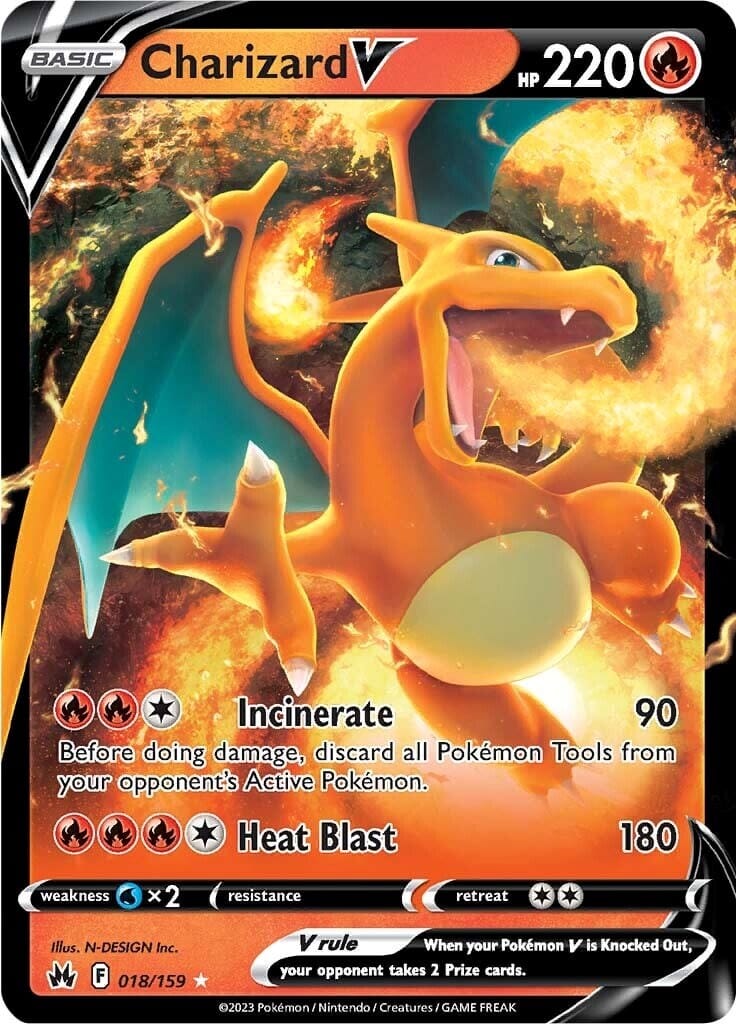 Charizard V (018/159) [Sword & Shield: Crown Zenith] Pokemon Single Pokémon  | Multizone: Comics And Games