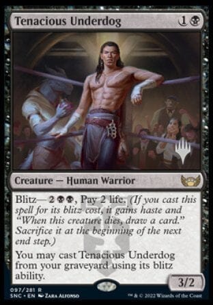Tenacious Underdog (Promo Pack) [Streets of New Capenna Promos] MTG Single Magic: The Gathering  | Multizone: Comics And Games