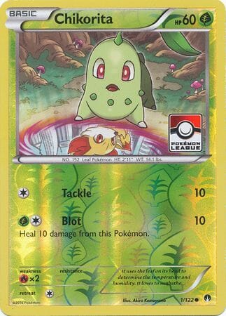 Chikorita (1/122) (League Promo) [XY: BREAKpoint] Pokemon Single Pokémon  | Multizone: Comics And Games