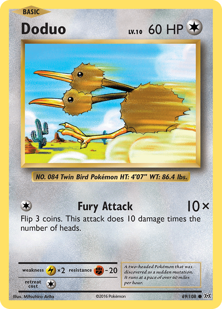 Doduo (69/108) [XY: Evolutions] Pokemon Single Pokémon  | Multizone: Comics And Games