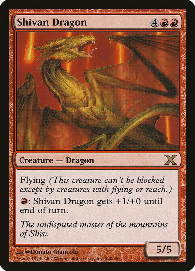 Shivan Dragon [Tenth Edition] MTG Single Magic: The Gathering  | Multizone: Comics And Games