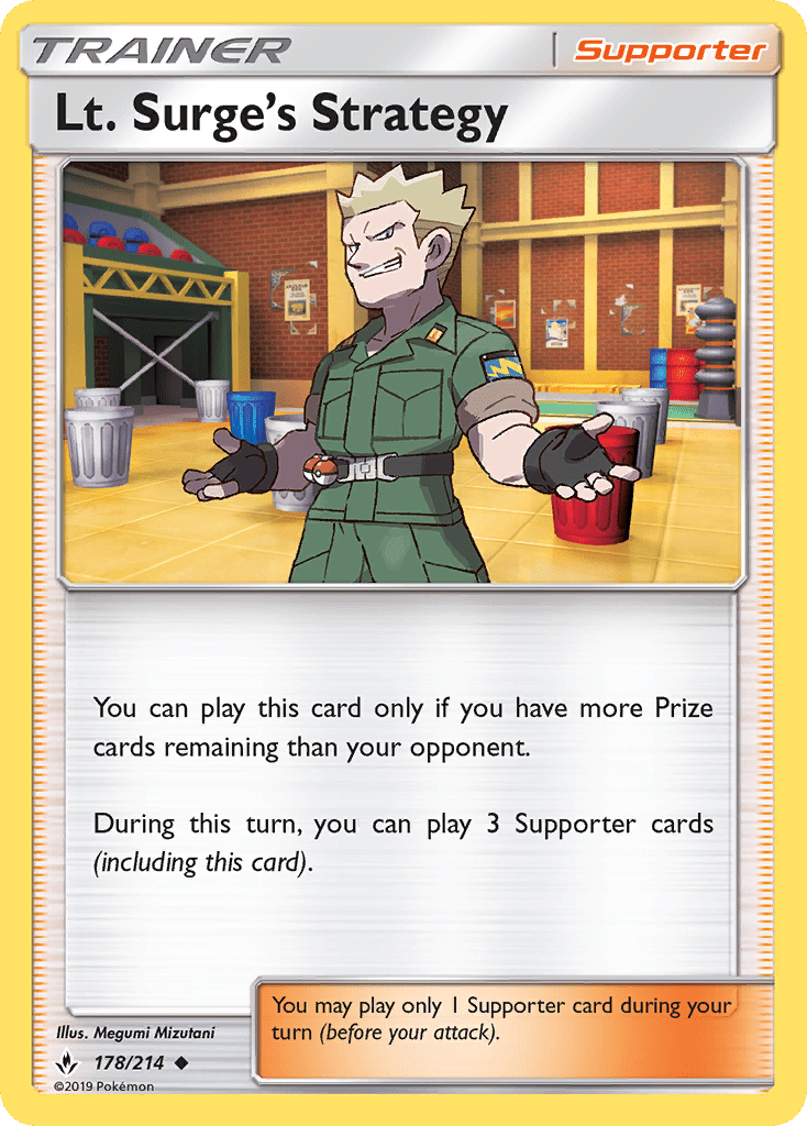 Lt. Surge's Strategy (178/214) [Sun & Moon: Unbroken Bonds] Pokemon Single Pokémon  | Multizone: Comics And Games