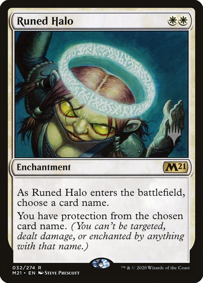 Runed Halo (Promo Pack) [Core Set 2021 Promos] MTG Single Magic: The Gathering  | Multizone: Comics And Games