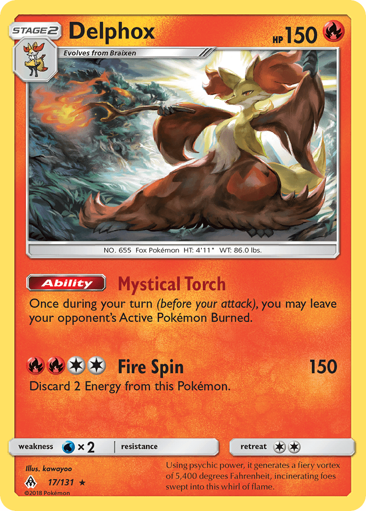 Delphox (17/131) [Sun & Moon: Forbidden Light] Pokemon Single Pokémon  | Multizone: Comics And Games
