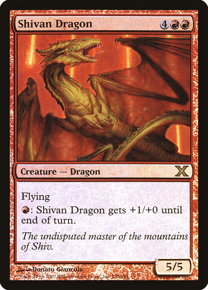 Shivan Dragon (Premium Foil) [Tenth Edition] MTG Single Magic: The Gathering  | Multizone: Comics And Games