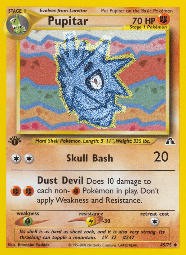 Pupitar (45/75) [Neo Discovery 1st Edition] Pokemon Single Pokémon  | Multizone: Comics And Games