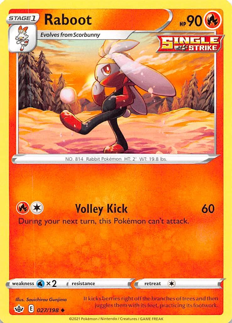 Raboot (027/198) [Sword & Shield: Chilling Reign] Pokemon Single Pokémon  | Multizone: Comics And Games