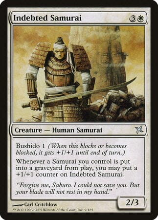 Indebted Samurai [Betrayers of Kamigawa] MTG Single Magic: The Gathering  | Multizone: Comics And Games