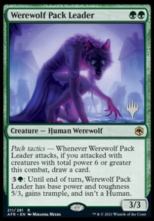 Werewolf Pack Leader (Promo Pack) [Dungeons & Dragons: Adventures in the Forgotten Realms Promos] MTG Single Magic: The Gathering  | Multizone: Comics And Games
