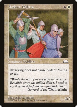 Ardent Militia [Weatherlight] MTG Single Magic: The Gathering  | Multizone: Comics And Games