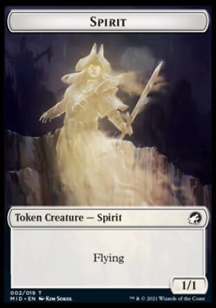 Elephant // Spirit Double-Sided Token [Innistrad: Midnight Hunt Commander Tokens] MTG Single Magic: The Gathering  | Multizone: Comics And Games