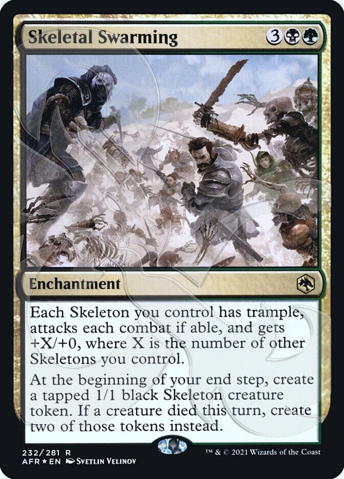 Skeletal Swarming (Ampersand Promo) [Dungeons & Dragons: Adventures in the Forgotten Realms Promos] MTG Single Magic: The Gathering  | Multizone: Comics And Games