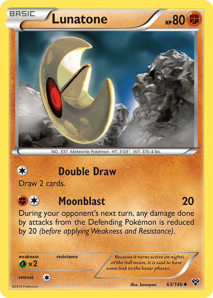 Lunatone (63/146) [XY: Base Set] Pokemon Single Pokémon  | Multizone: Comics And Games