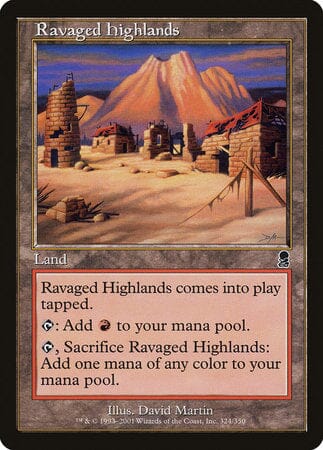 Ravaged Highlands [Odyssey] MTG Single Magic: The Gathering  | Multizone: Comics And Games