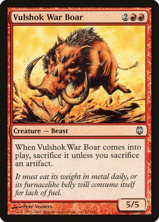 Vulshok War Boar [Darksteel] MTG Single Magic: The Gathering  | Multizone: Comics And Games