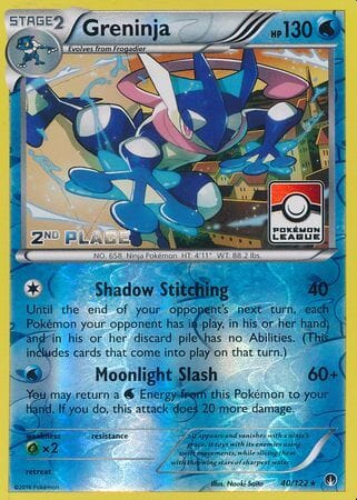 Greninja (40/122) (League Promo 2nd Place) [XY: BREAKpoint] Pokemon Single Pokémon  | Multizone: Comics And Games
