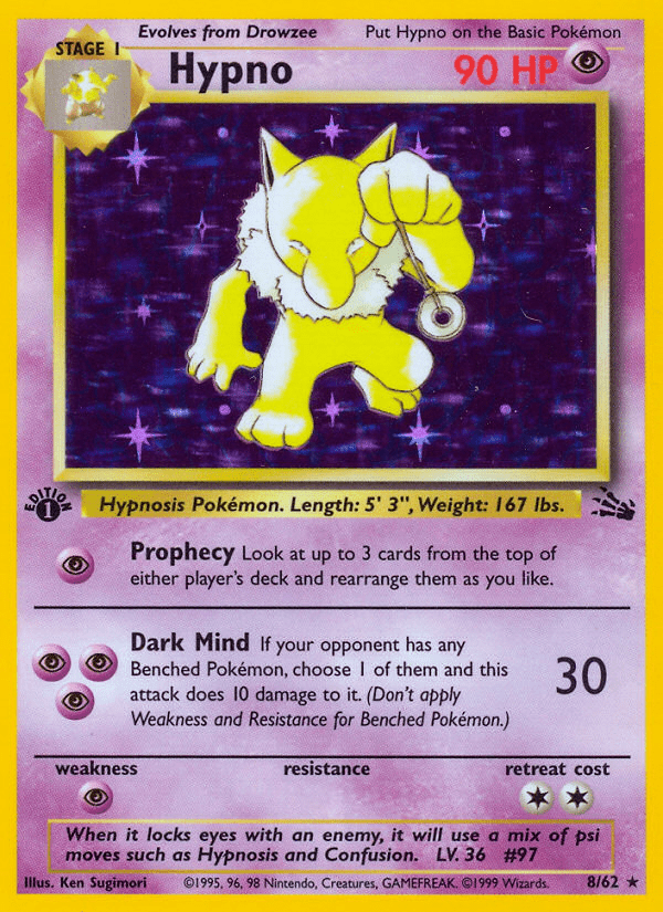 Hypno (8/62) [Fossil 1st Edition] Pokemon Single Pokémon  | Multizone: Comics And Games