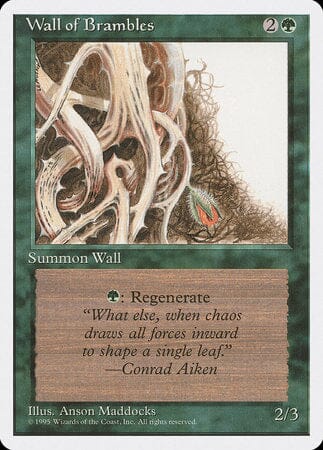 Wall of Brambles [Fourth Edition] MTG Single Magic: The Gathering  | Multizone: Comics And Games