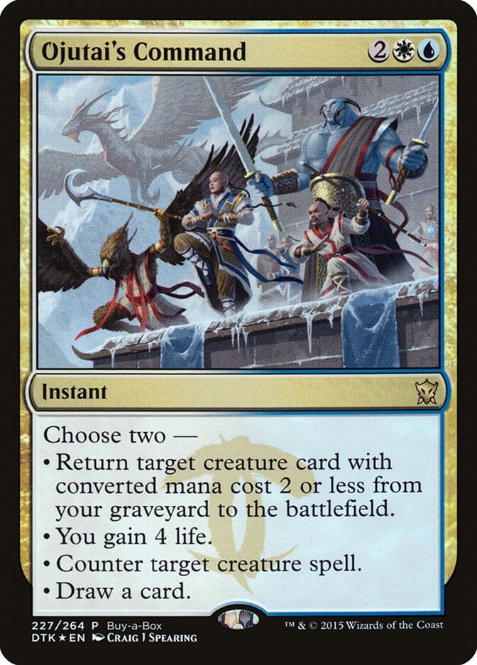 Ojutai's Command (Buy-A-Box) [Dragons of Tarkir Promos] MTG Single Magic: The Gathering  | Multizone: Comics And Games
