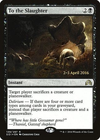 To the Slaughter [Shadows over Innistrad Promos] MTG Single Magic: The Gathering  | Multizone: Comics And Games