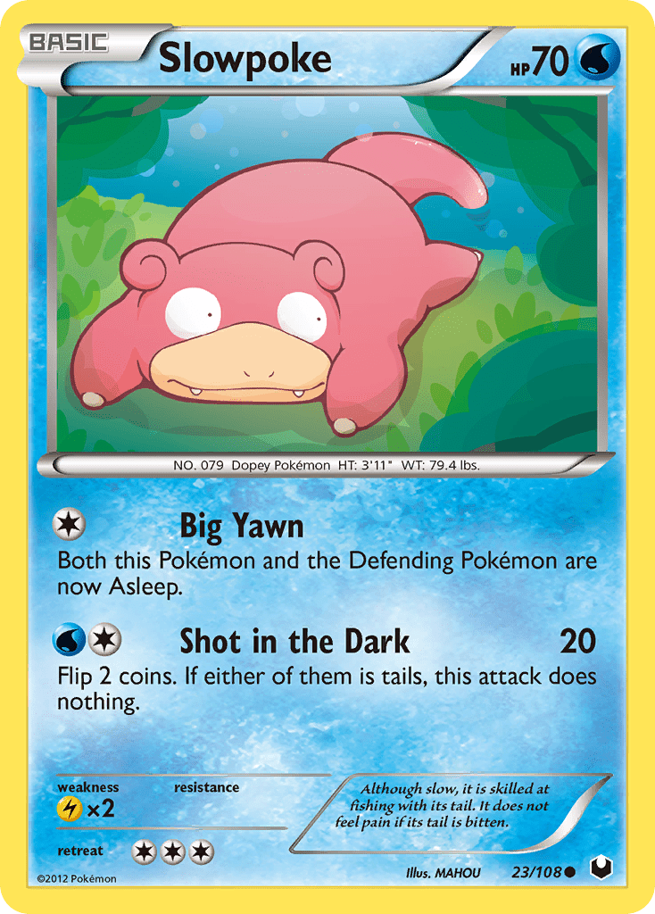 Slowpoke (23/108) [Black & White: Dark Explorers] Pokemon Single Pokémon  | Multizone: Comics And Games