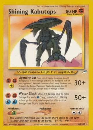 Shining Kabutops (108/105) [Neo Destiny Unlimited] Pokemon Single Pokémon  | Multizone: Comics And Games